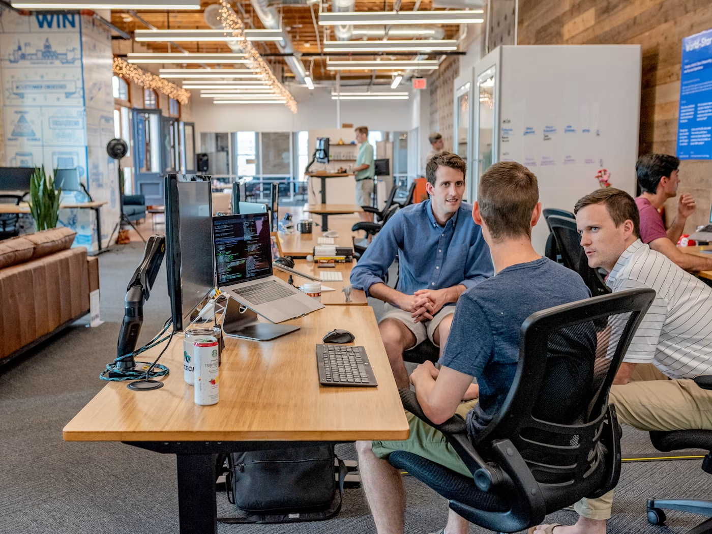 team reviewing a local business marketing plan to improve Google Business Profile optimization